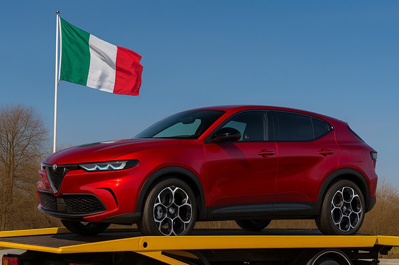 Car transport to and from Italy